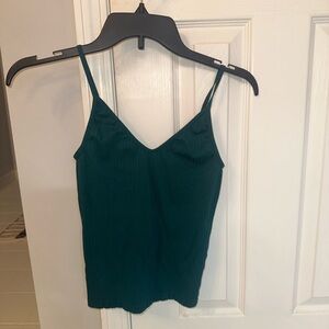 Express Teal Ribbed Top